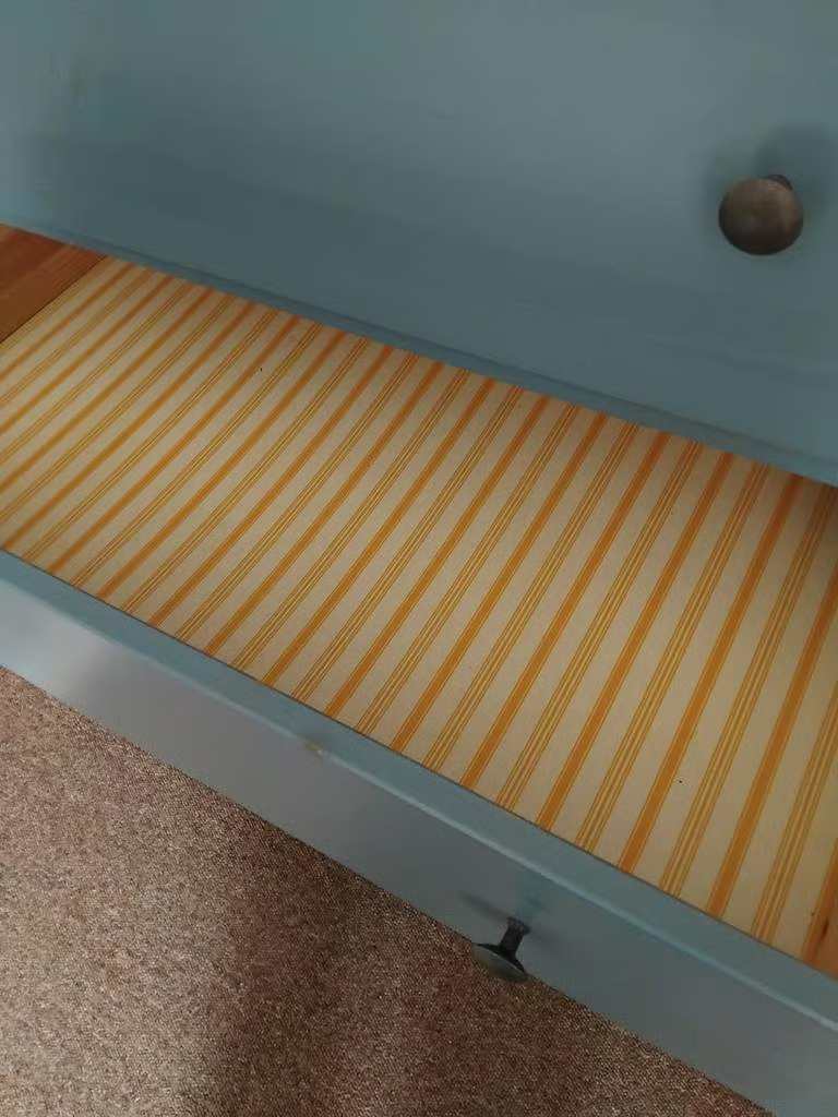A Very Large, Tall and Heavy, Light Blue Wooden Chest of 6 Drawers, for Bedroom or Other Rooms