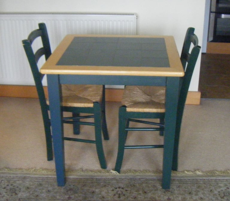 image for Small Dining Table and Two Chairs 29&quot; (74cm) Square