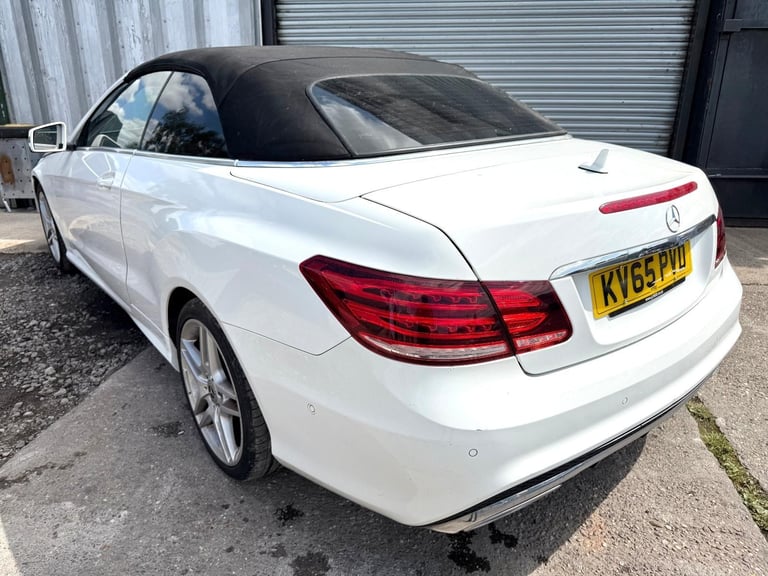 2016 65 MERCEDES E-CLASS E220 BLUETEC AMG CONVERTIBLE DAMAGED REPAIRABLE SALVAGE