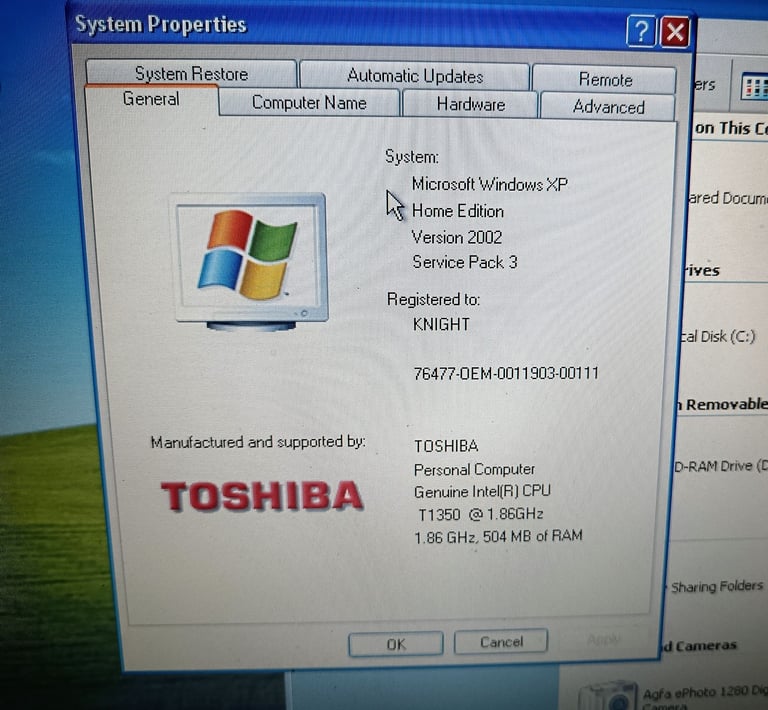 Toshiba Laptop 