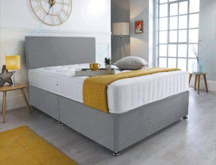 Premium DIVAN 4FT6 Double Bed Base With Storage Drawers & Mattress – Flat 20% Off 