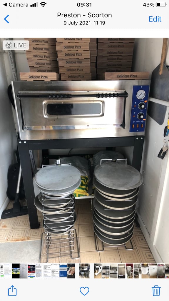 Pizza oven & stand for sale