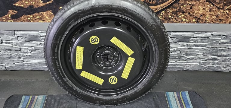 Audi VW Skoda Seat Space Saver Spare Genuine 19 Wheel & Tyre T 145 80 19 Continental