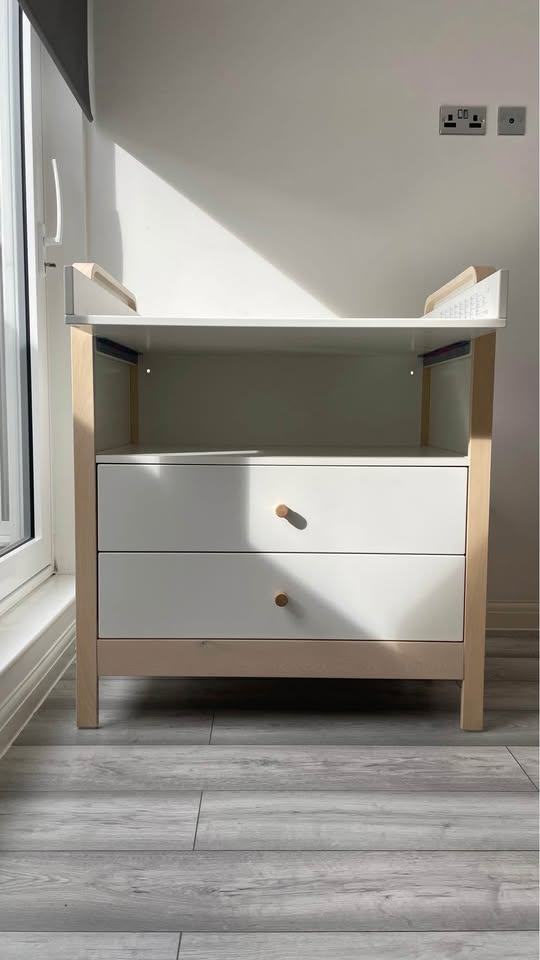 KEA MYLLRA, changing table, shnuggle matt & Tommee Tippee Nappy Bin