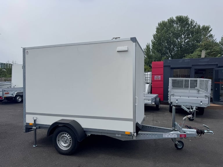 Brand New 8ft x 5ft x 6ft Single Axle Box Trailer With Ramp 1300KG Braked