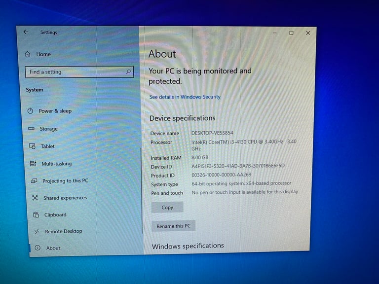 Pc Ultra Fast i3 8GB Fujitsu HD Tower 120GB SSD,500GB,Window10,office