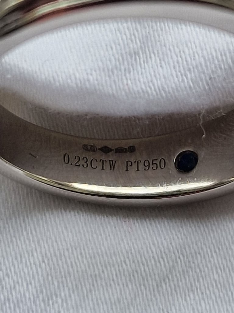 Mens Wedding Ring - Vera Wang Men's Platinum 0.23ct Total Diamond Band Size X