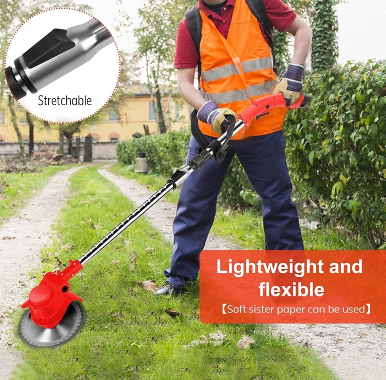 Utaxuper 450W Electric Lawn Mower with 2 Batteries,Cordless Strimmer ...
