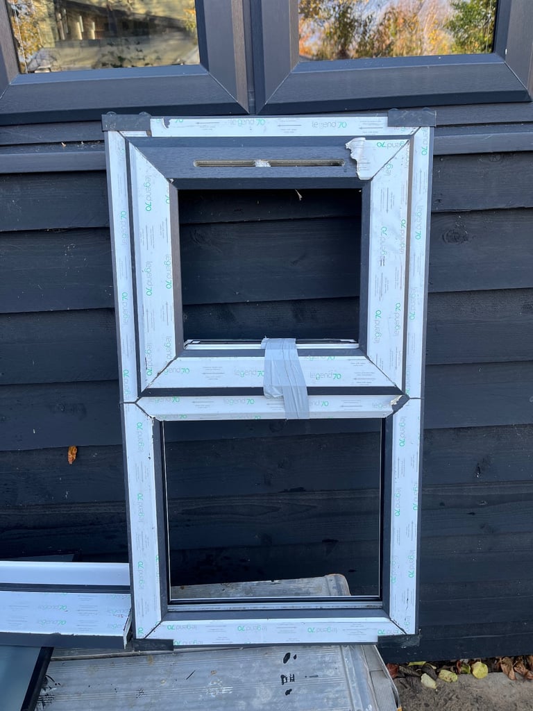 Dark grey window upvc