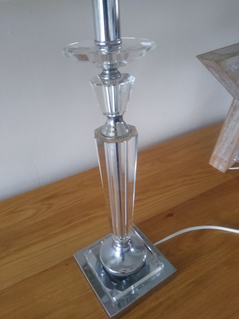 Beautiful Lounge/Bedroom Glass/Chrome Lamp