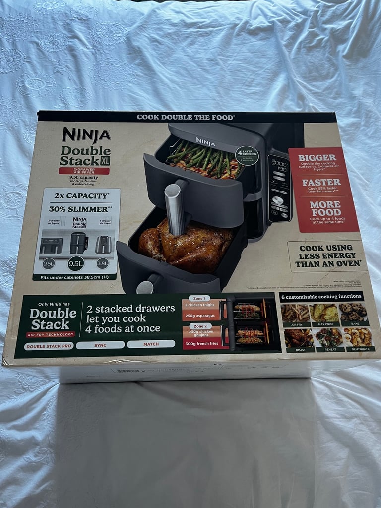 image for Ninja Double Stack XL 9.5L Air Fryer SL400UK [Brand New]