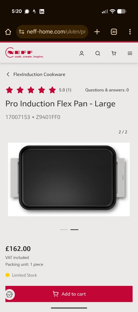 image for Neff Pro Induction Pan large