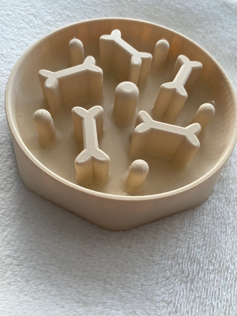 handmade 3D printed dog/ cat slow feeder bowl.