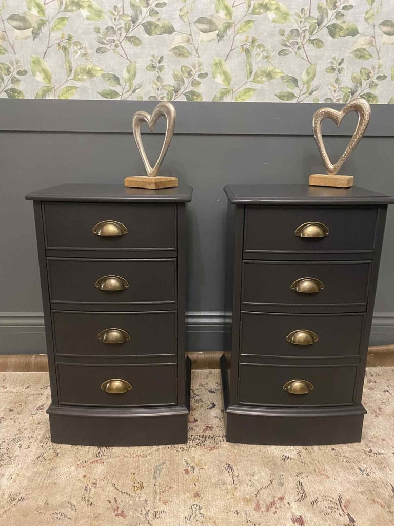 image for 💙 Solid wood matching pair of bedside cabinets 