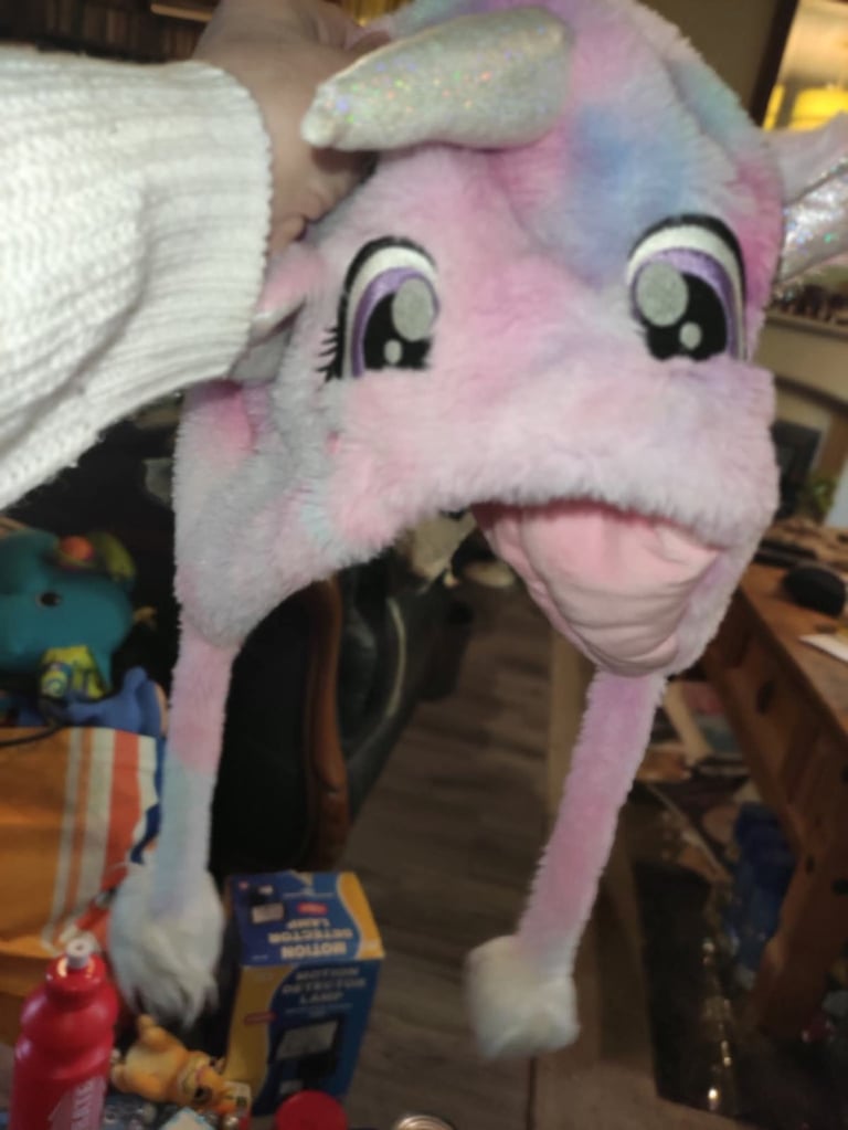 image for Girls unicorn hat 