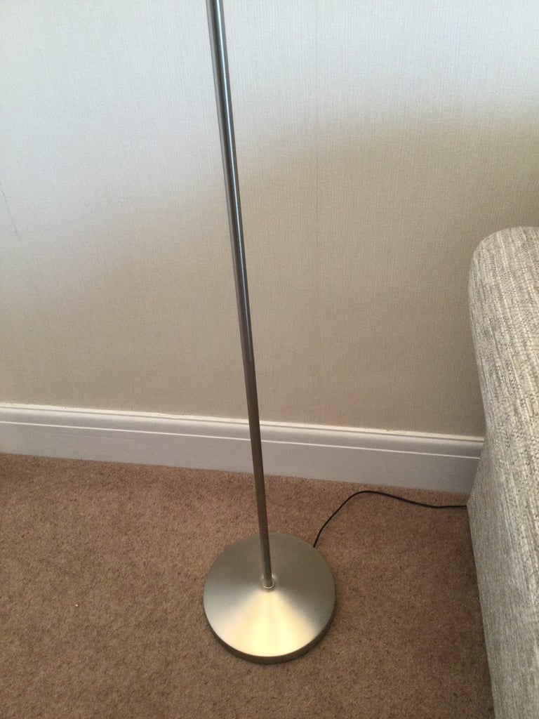 Uplighter Floor Lamp - Brushed Chrome, VGC