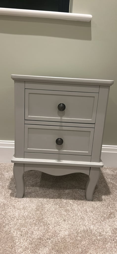 Grey bedside table 