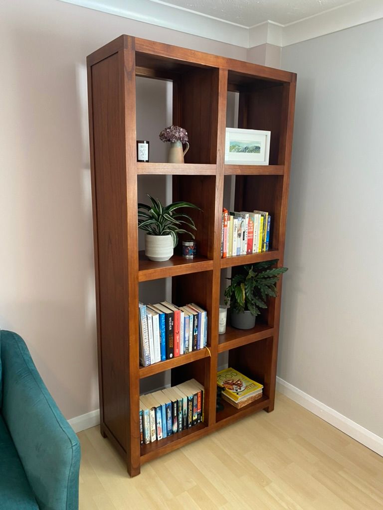 MUST SELL Solid Hardwood Shelving Unit –2m Tall