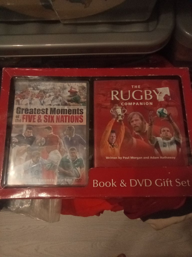image for Book and dvd gift set rugby five and six nations greatest moments 