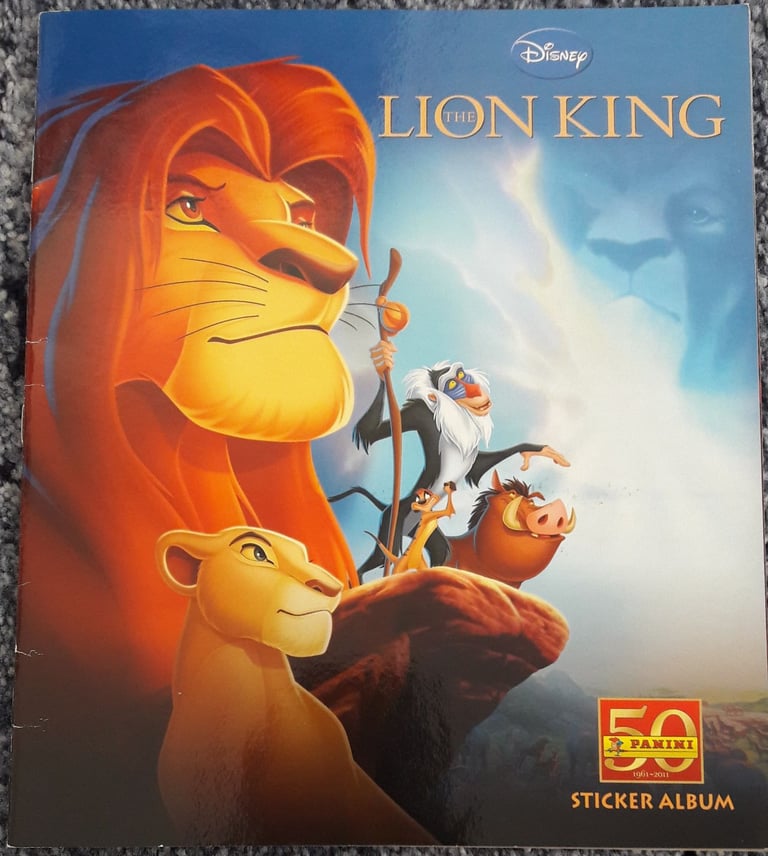 Panini Disney Lion King Sticker Collection Album 100% COMPLETE books/book – post or collect