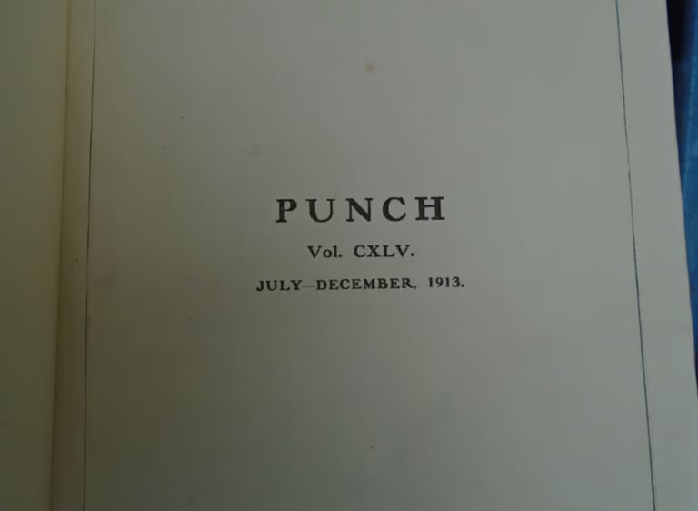 Vintage 8 x Punch Hardback Books