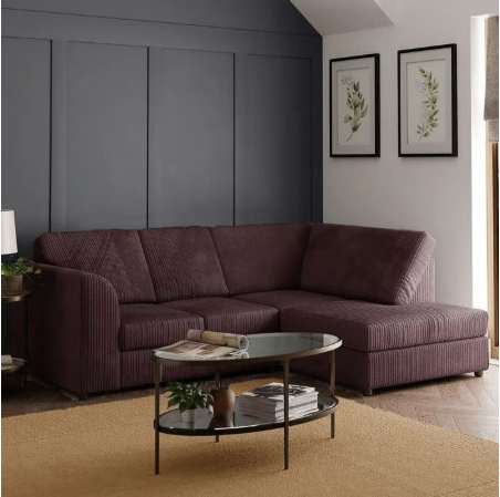 image for Brand New Dylan L Shape corner Full-Back Sofa Set in Brown Colour