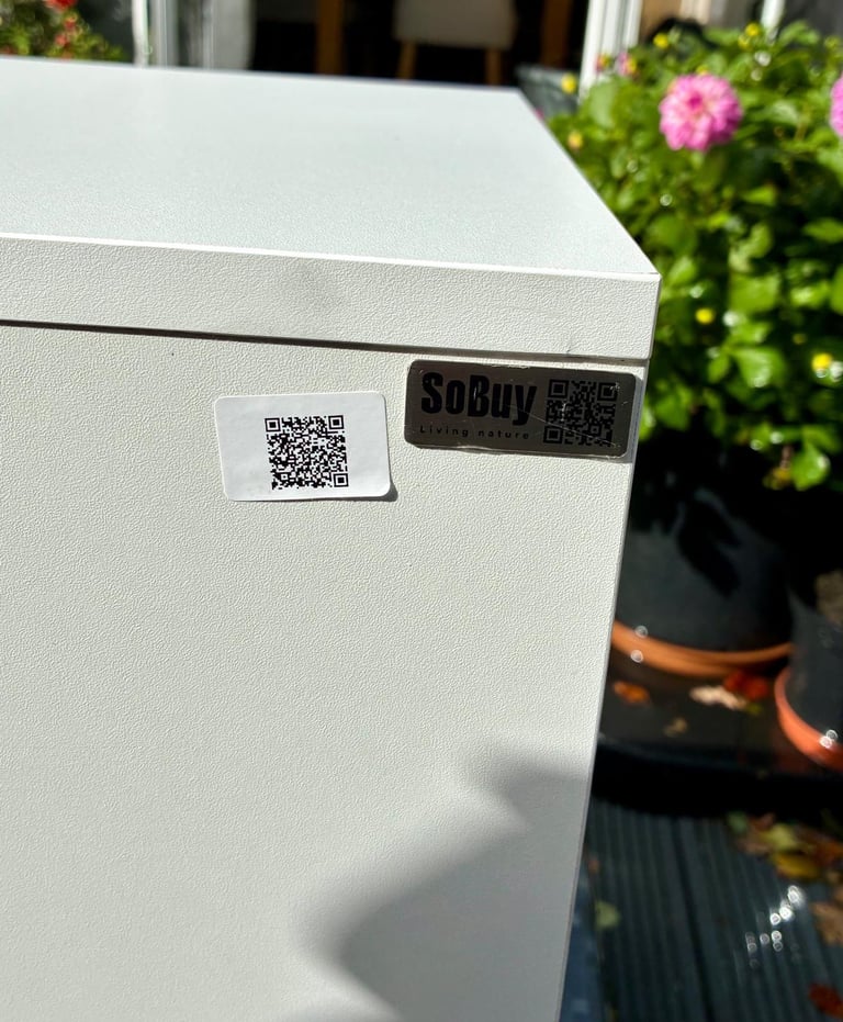 BOXED ALDEA 2 DRAWER BEDSIDE TABLE - WHITE £40
