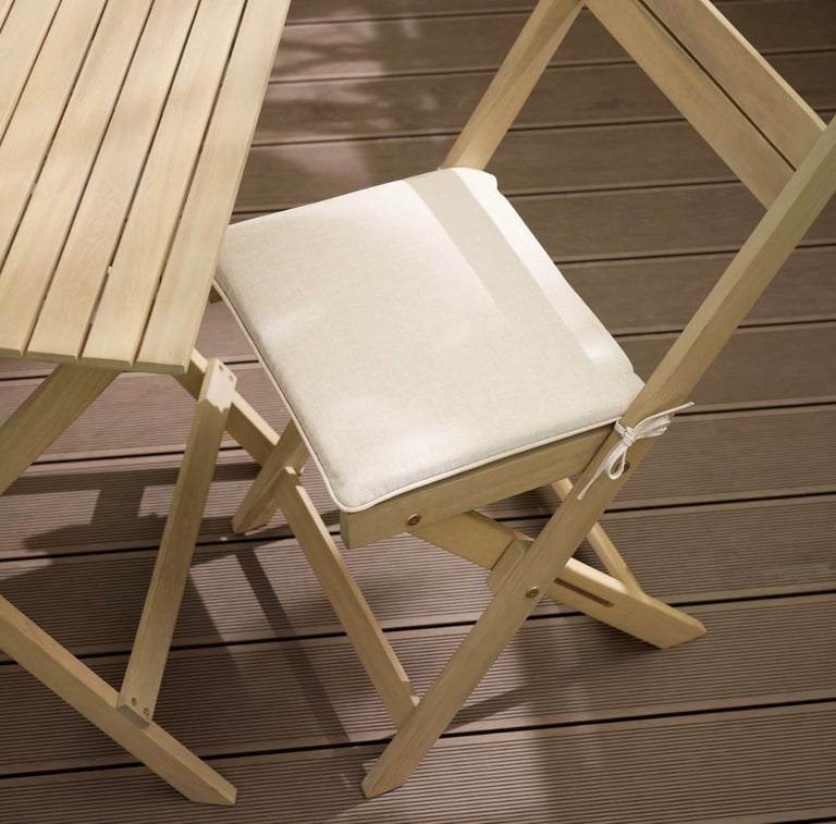 Habitat Evissa 2 Seater Folding Wooden Garden Bistro Set 