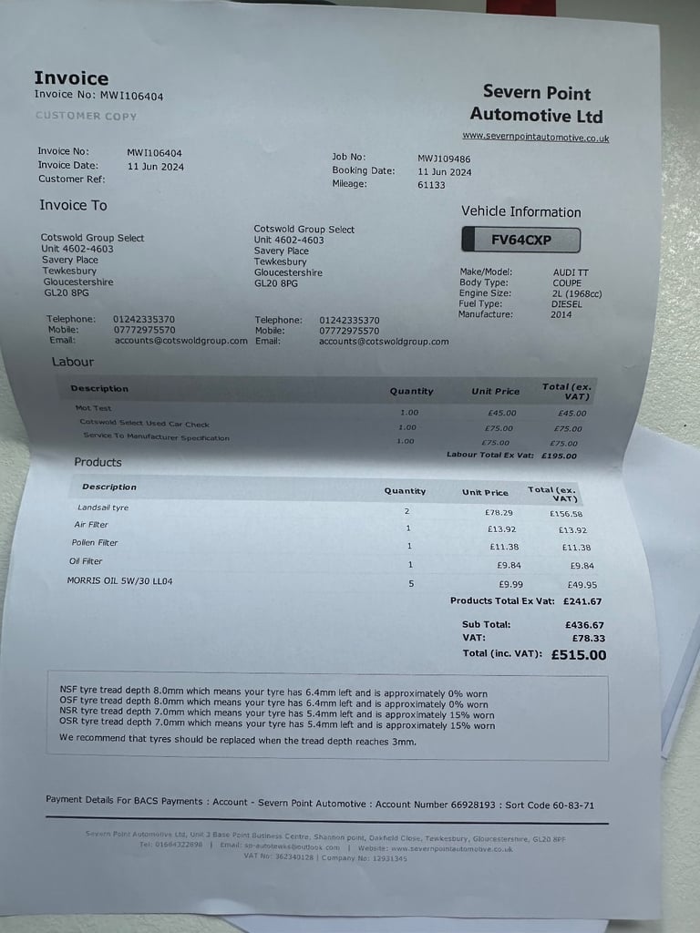 Audi, TT, Coupe, 2014, Manual, 1968 (cc), 2 doors