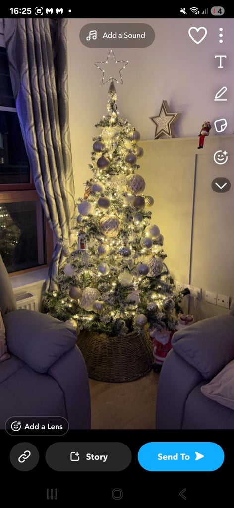 6 ft snow effect christmas tree 