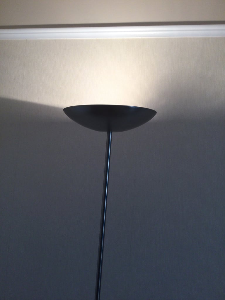 Uplighter Floor Lamp - Brushed Chrome, VGC