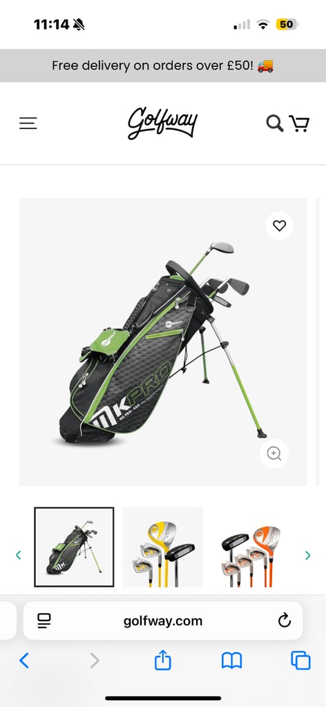 MKPro golf clubs 9-11 years 