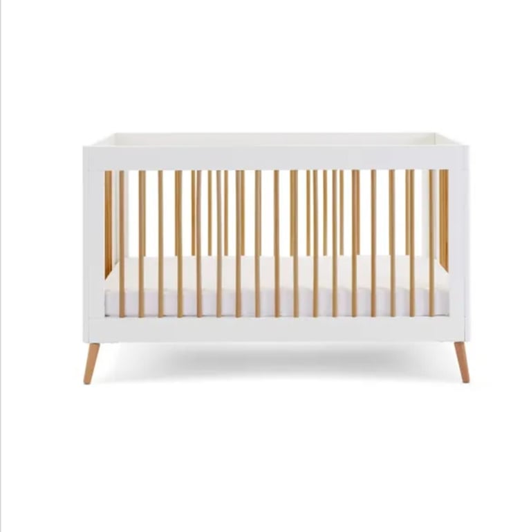 Maya cot bed from OBaby. White colour. 