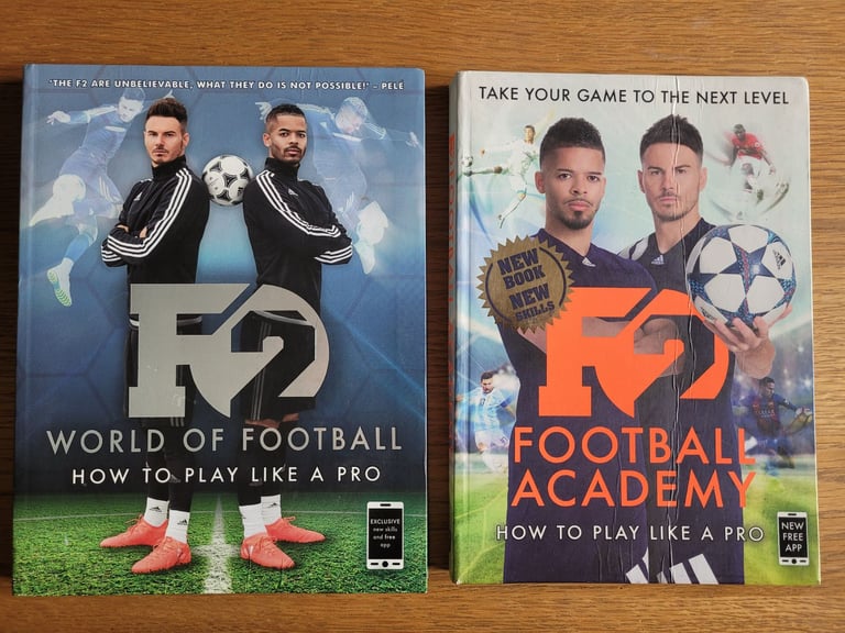 Footie interactive TV game and 2 football academy books / skills x 2