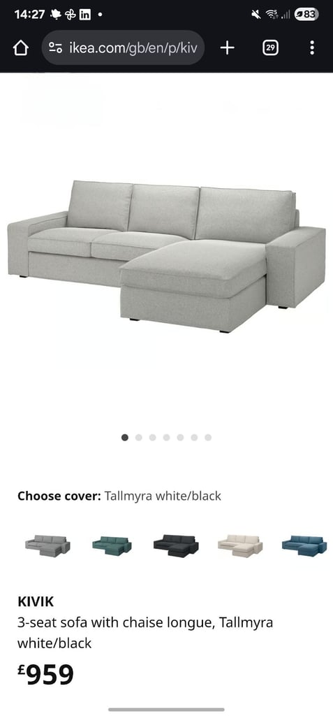 Corner Chaise Sofa Like New 