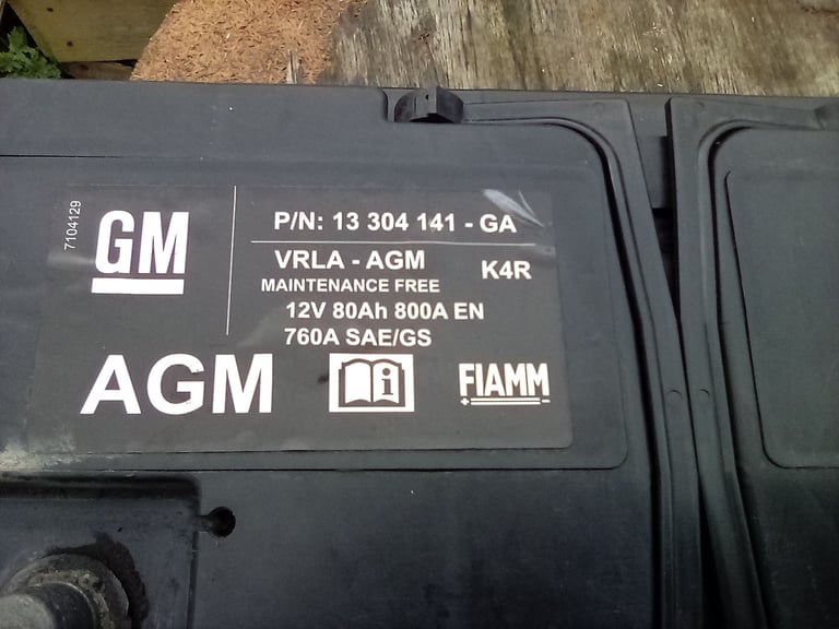 image for LARGE GM CAR BATTERY AGM STOP/START