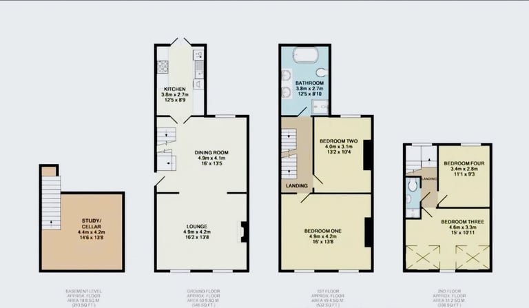 4 Bed. Seaside Townhouse with fast train link to London