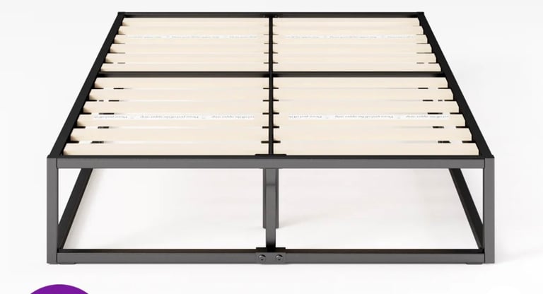 image for White double bed frame 