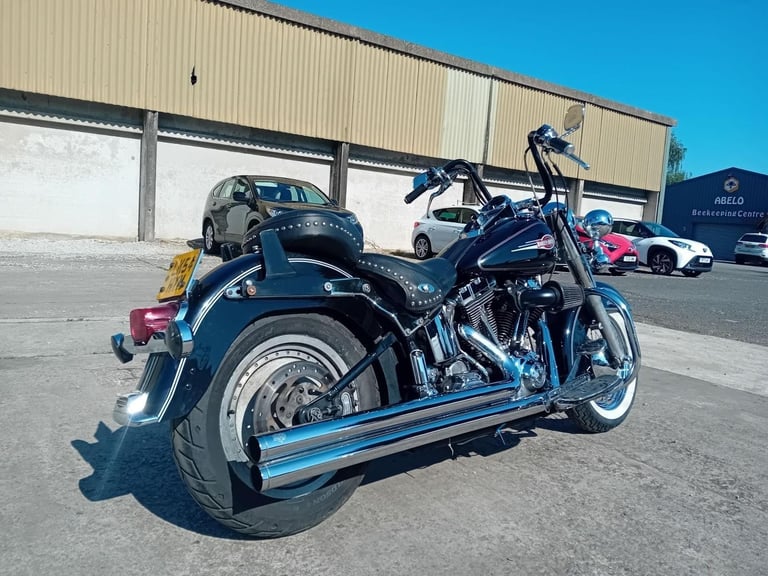 2003 54 HARLEY DAVIDSON HERITAGE SOFTAIL 1745 BLACK VANCE  HINES LONG SHOTS CRUI