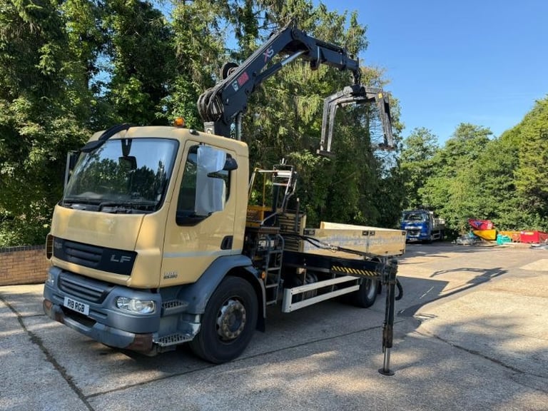 Daf LF55.220 Dropside Remote Hiab Block Crane 4x2 6 Speed Manual 