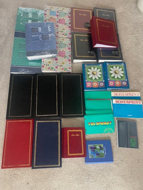 image for Selection of photo albums - nine still in wrappers - bargain at £25
