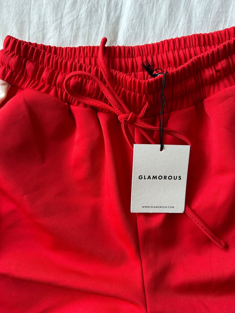 Glamorous red/white wide leg trouser size uk 10 