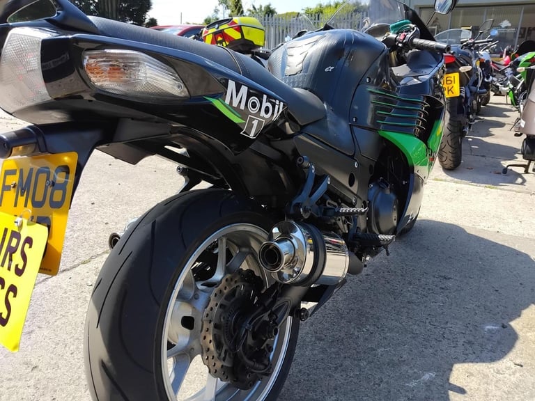 2008 08 KAWASAKI ZX 1400 D8F ABS ZZR1400 BLACK 26k MILES HYPER SPORTS TOURER