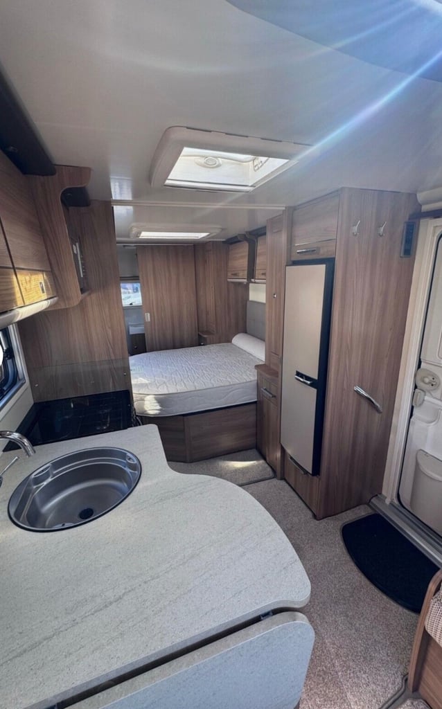 Bailey Unicorn Vigo Touring Caravan Island bed.