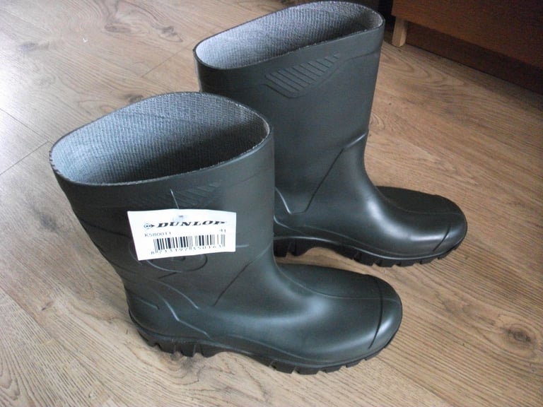 DUNLOP Dee Calf K580011 Green PVC Half Wellington size uk 7