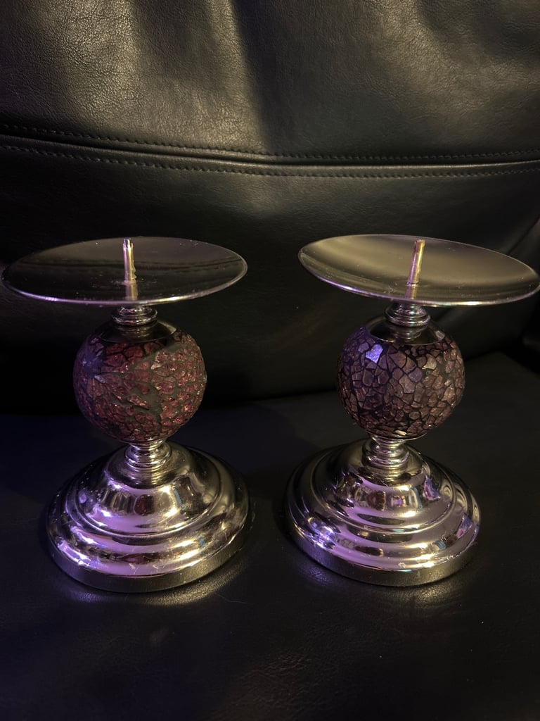 image for 2 metal Candle Holders
