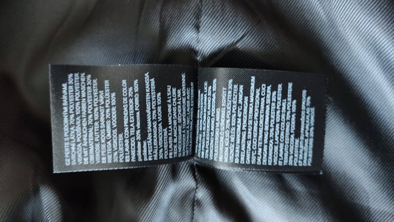 H&M Men’s Navy Overcoat size UK 42R