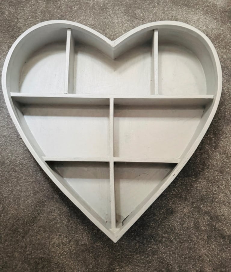 image for Shabby Chic heart shaped shelf 