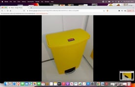 Brand NEW Rubbermaid Slim Jim Front Step 68L yellow resin bin (usually £160) central Ldn bargain 