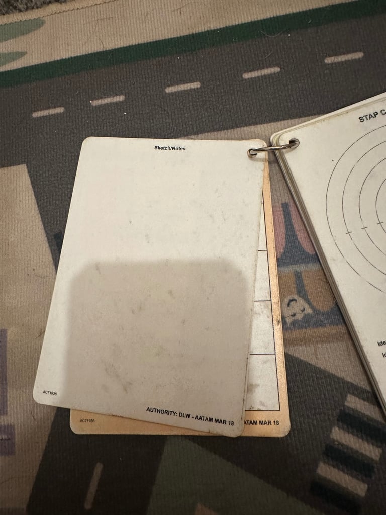 Military slates cards 